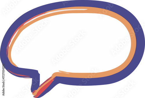 Illustration of a Speech Bubble, Blank for Text or Communication Ideas and Thoughts