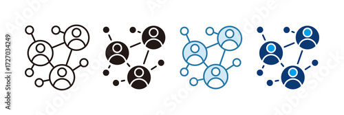 Teamwork Icon Set Multiple Style Collection