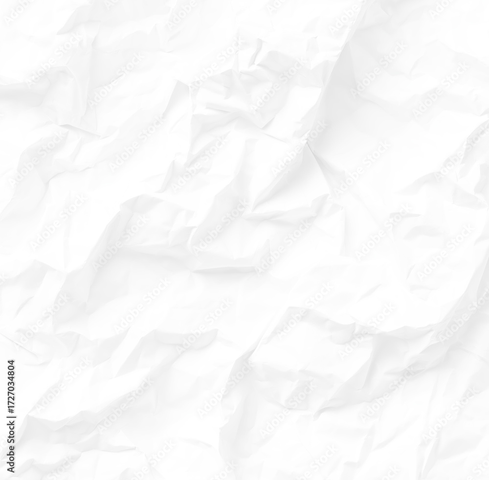 Fototapeta premium White crumpled paper background texture pattern overlay