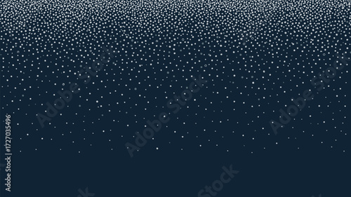 A dark blue background with a gradient of white dots that appear to be falling from the top edge down