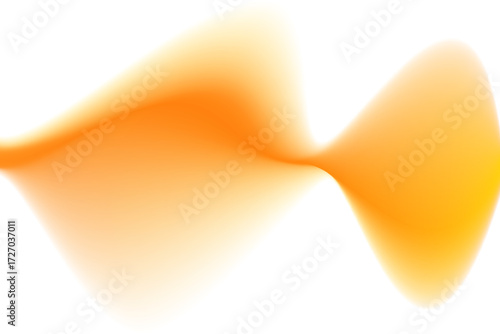 Abstract glowing orange, yellow blurred wave form, gradient texture, isolate PNG, transparent background. Fluid shiny watercolor brushstroke blurry swirl shape. Aesthetic flowing lights decoration.