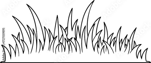 Simple, elegant illustration of tall grass in a field, perfect for nature-themed designs and creative projects needing a fresh, natural touch.
