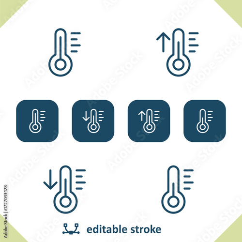 Weather Icons. Thermometer, Forecast, Temperature