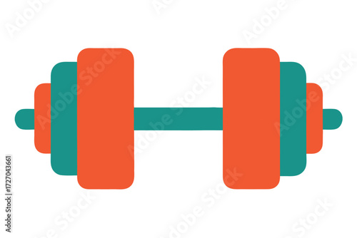 Small fitness dumbbells isolated on white, symbol of exercise, health and strength.