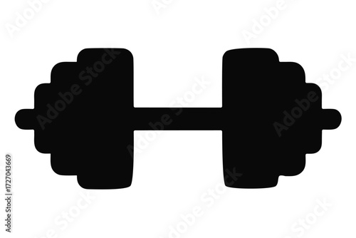 Small fitness dumbbells isolated on white, symbol of exercise, health and strength.