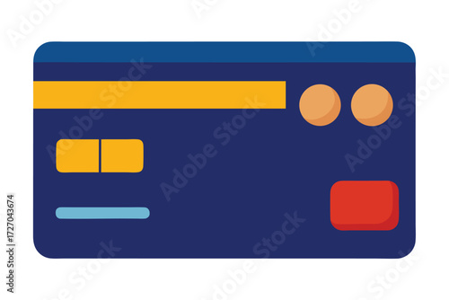 Credit card isolated on transparent background