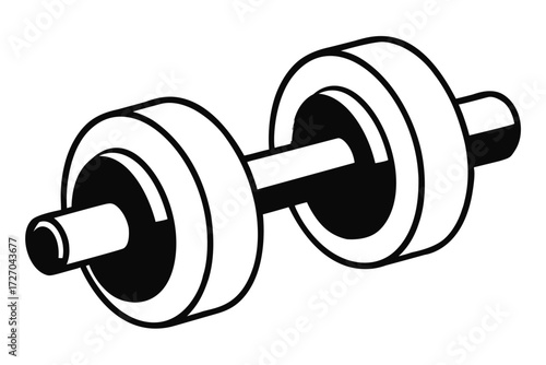 Small fitness dumbbells isolated on white, symbol of exercise, health and strength.