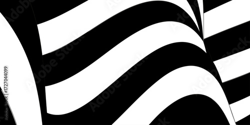  abstract wavy line black white stripes background, abstract minimalism with monochromatic theme,  high-contrast black and white pattern with converging lines for a striking comic pop art design.