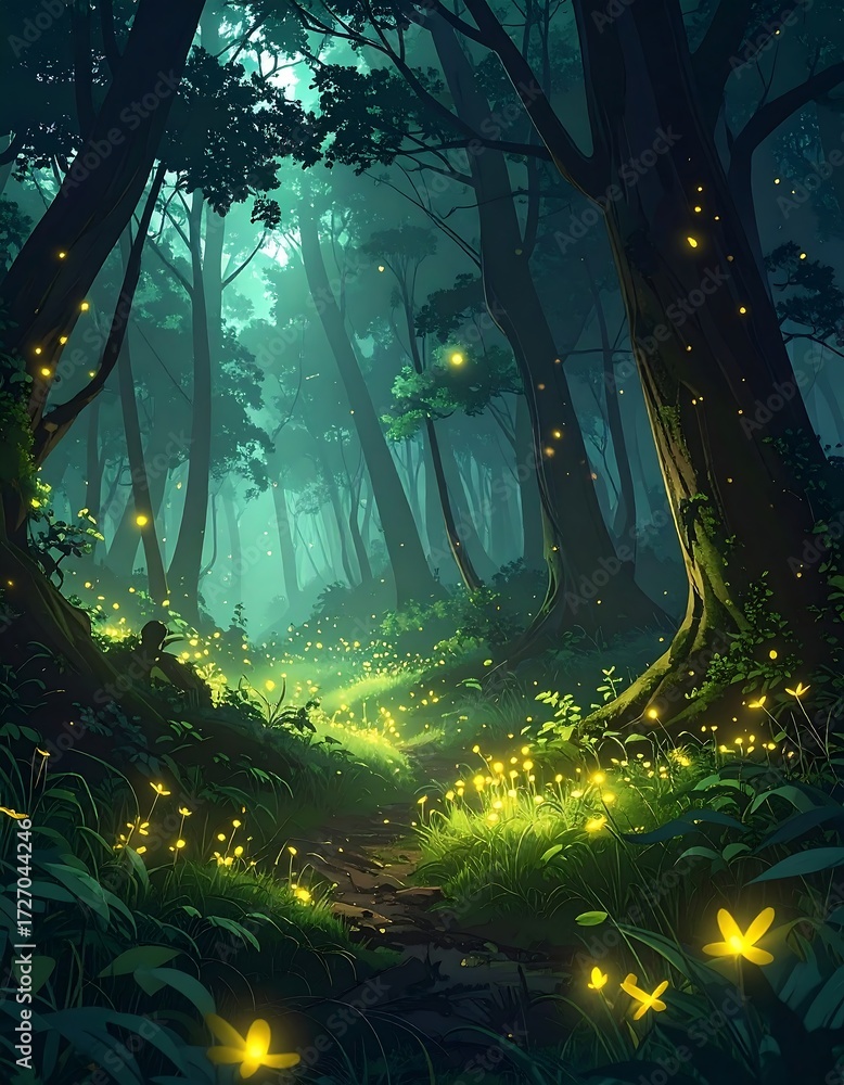 Obraz premium Mystical forest path