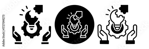Management Solutions Icon Glyph & Mixed Style Collection Set