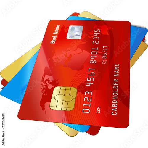 illustration of coloring visa card 