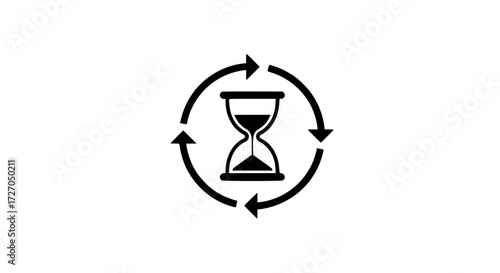 Circular hands around the clock