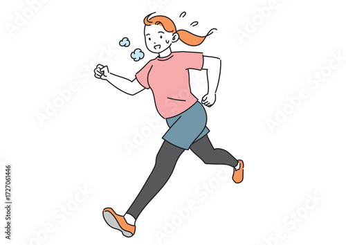 ダイエットでランニングする女性