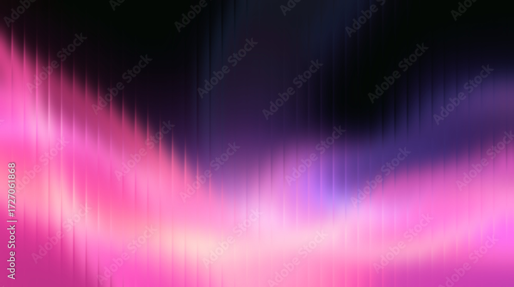 Fototapeta premium Vibrant abstract pink and purple aurora light streaks flow across a dark, textured background creating a stunning visual effect.