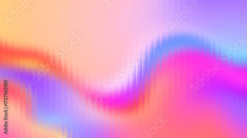 Photos Vibrant holographic gradient flow with soft pastel hues creating a modern and et