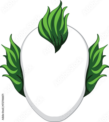vector illustration of faceless clown head