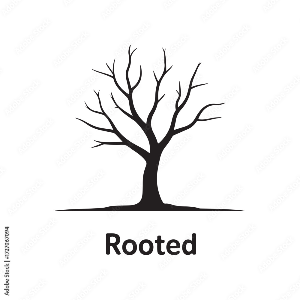 Obraz premium Black Tree Silhouette Vector illustration eps