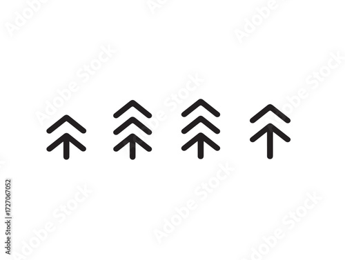 Elegant Increase And Decrease Symbol Modern Vector Design
