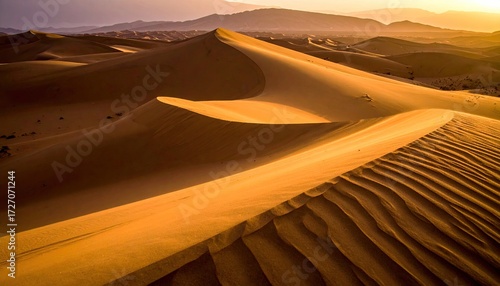 Sand dunes in the desert