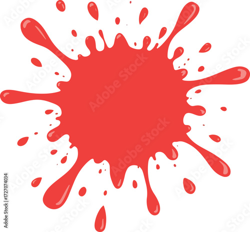 red paint splash