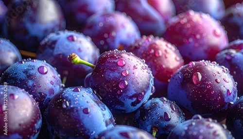 Close up of fresh plums