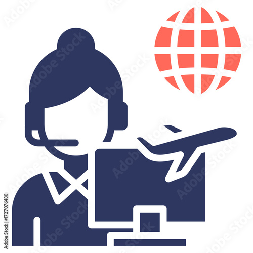 Travel Assistance glyph color icon