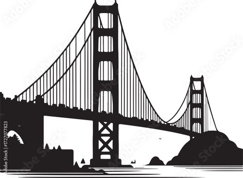 Golden Gate Bridge Silhouette