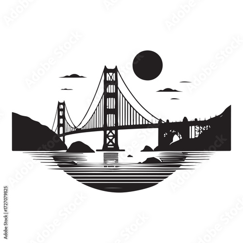 Golden Gate Bridge Silhouette