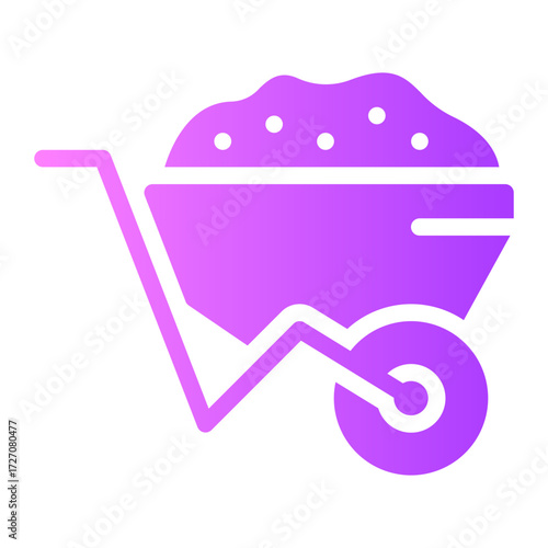 wheelbarrow gradient icon