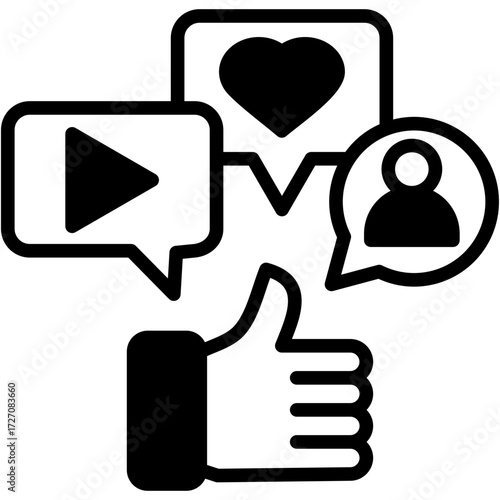 Media Engagement mixed icon