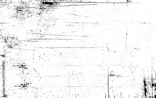 Scratches and dust on white background. Vintage scratched grunge plastic broken screen texture isolated. Scratched film surface wallpaper. Space for text.