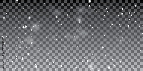 Random falling snow flakes wallpaper. Snowfall dust freeze granules. Snowfall sky white teal blue background. Many snowflakes  vector. Snow nature scenery, It's snowing! It's Falling snowflake