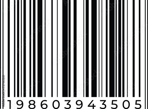 Barcode vector illustration clipart isolated on transparent background.