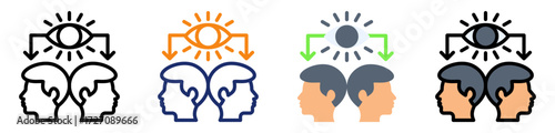 Self Awareness Icon Multiple Style Collection Set 