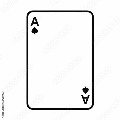 Sharp ace of spades playing card illustration