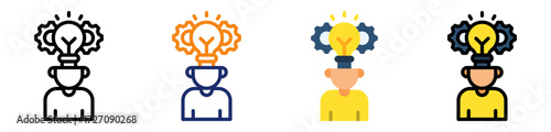 Human Potential Icon Multiple Style Collection Set 