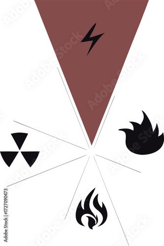 Abstract Elements of Power: Fire, Radiation, Electricity