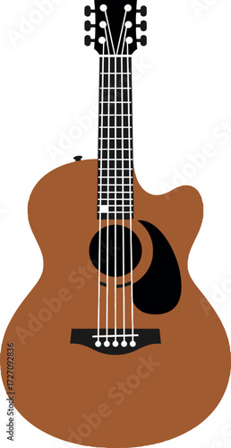 Acoustic Guitar Icon Vector Art