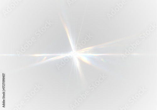 фотографія PNG rainbow shine with luminous prism glow sparkling crystal reflection bright s