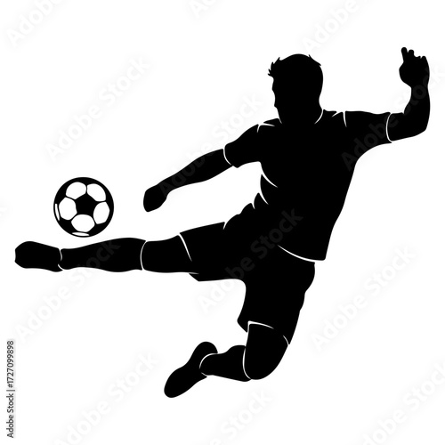 soccer player silhouette