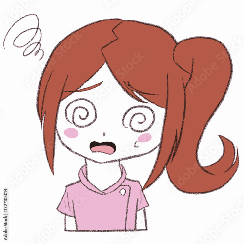 混乱している看護師の女の子