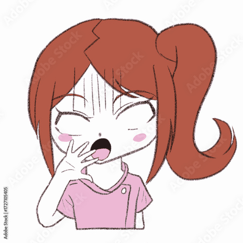 ショックを受ける看護師の女の子