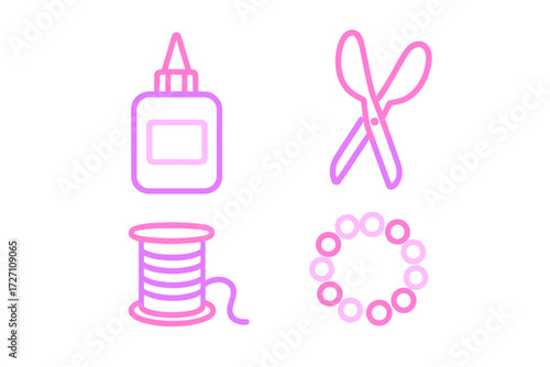 Craft supplies for fun DIY projects and creative activities at home