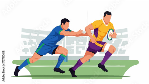 illustration of foodball match