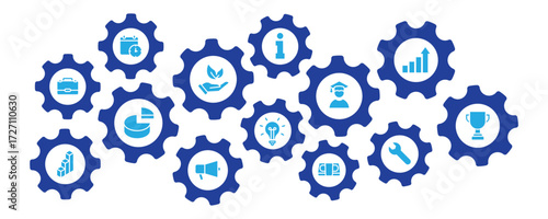 Bild auf Leinwand Growth icon set