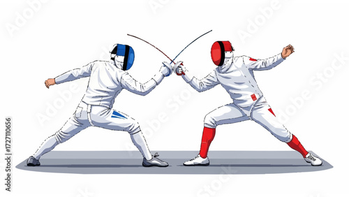 fencing match illustration
