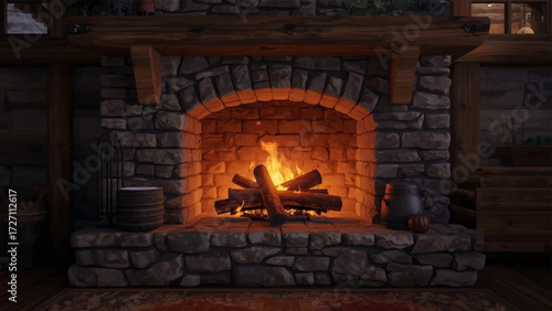 illustration of a fireplace