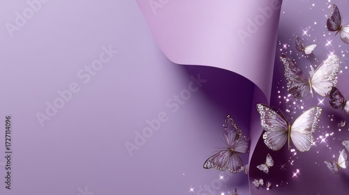 Purple butterfly background design