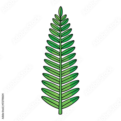 Tropical Plants Illuminated with Green and Blue Fluorescent Light. Rainforest Environment with Diamond shaped Neon Frame.
