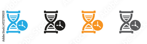 DNA and Time: A Set of Vector Icons for Scientific Concepts